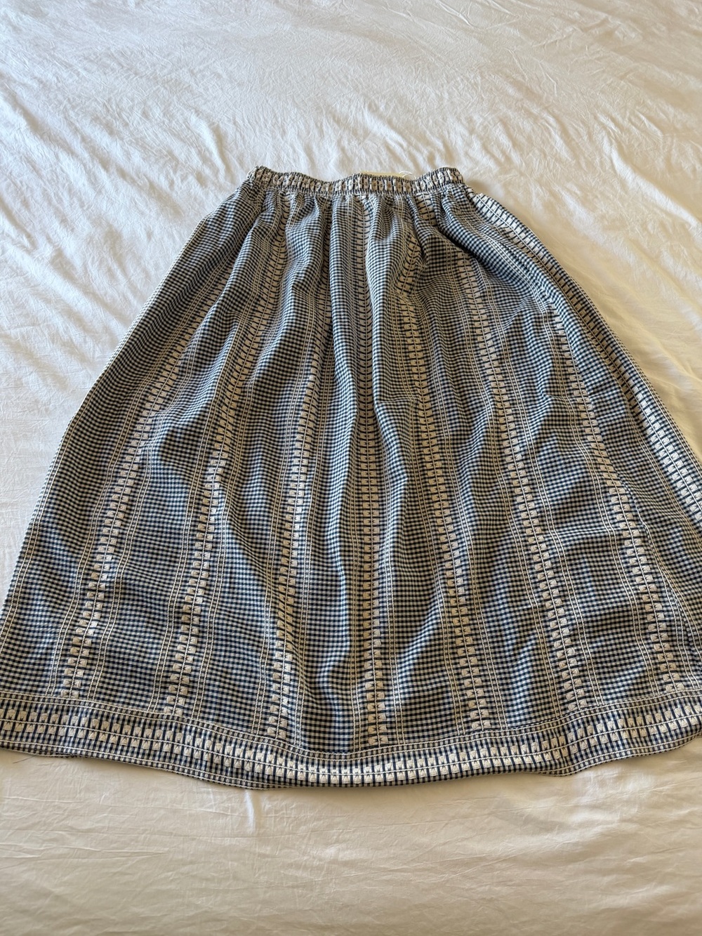 Max Studio Blue and White Patterned Maxi Skirt NWT SIZE M